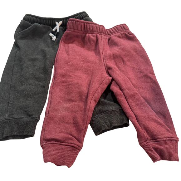 Cat & Jack 18M Sweatpants Grey and Maroon Bundle - Picture 1 of 5